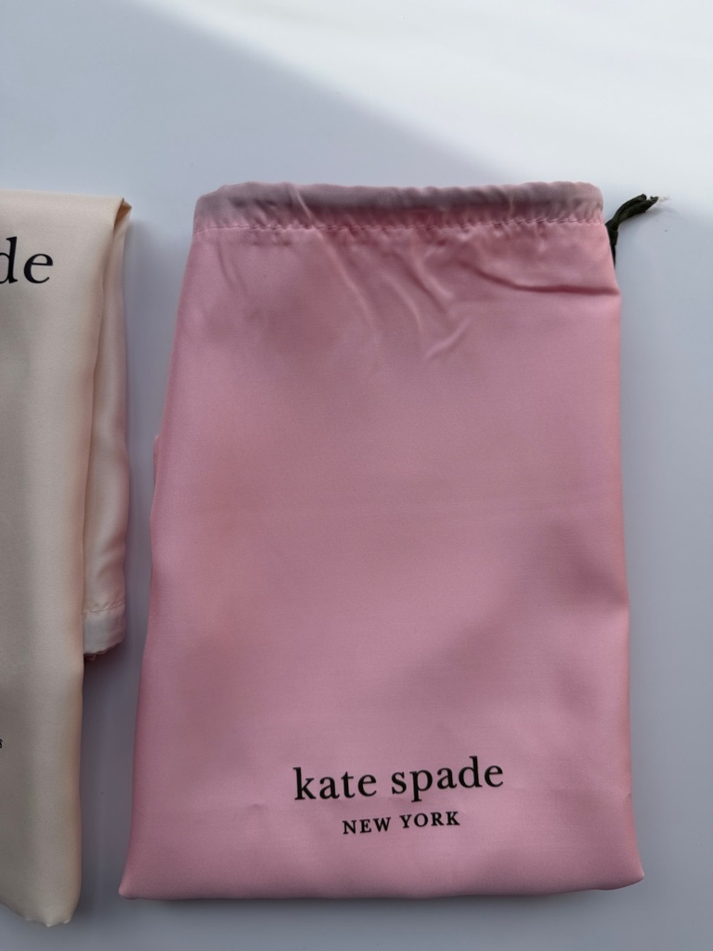kate spade Pink and Cream Logo Drawstring Dust Bags Set - Picture 6 of 11